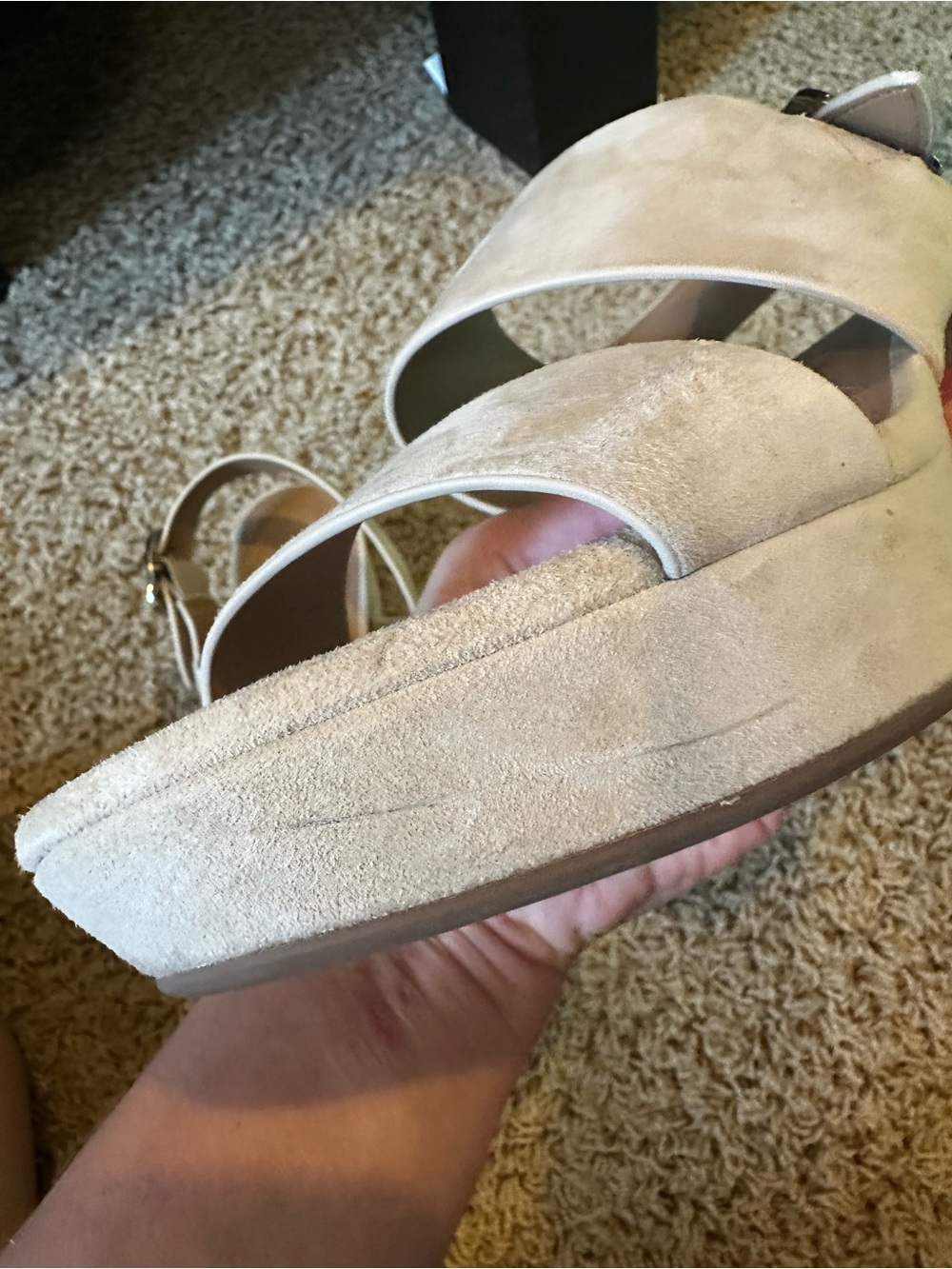 Aerosoles Camera Stone Suede Sandals - Picture 9 of 16